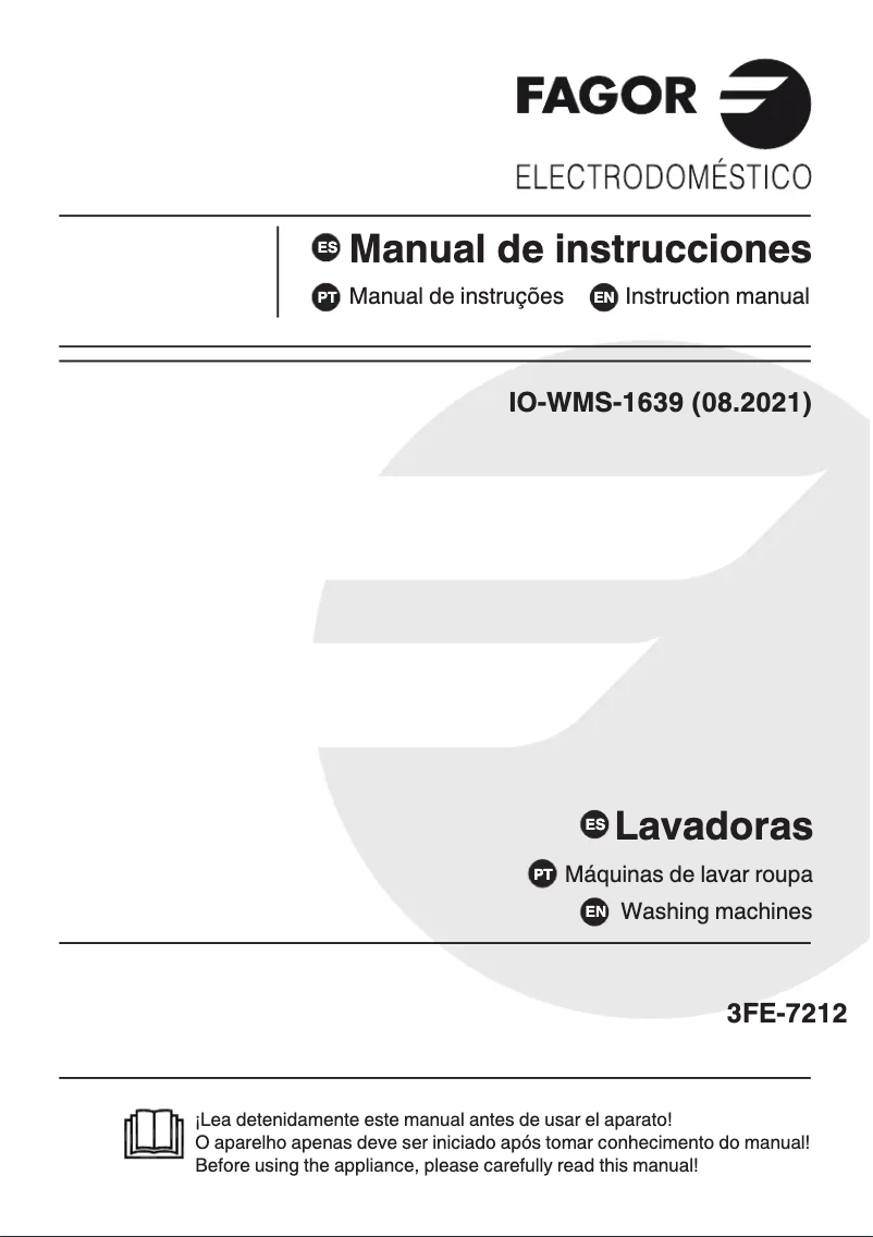Page 1 de la notice Manuel utilisateur Fagor 3FE-7212
