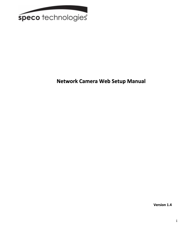 Page 1 de la notice Manuel utilisateur Speco Technologies O2P12XH