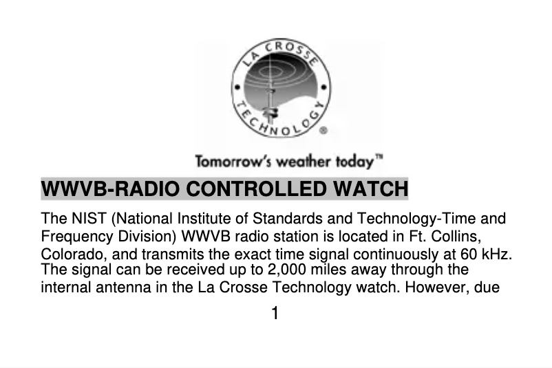 Página 1 del manual Manual de usuario La Crosse Technology WT-983 C