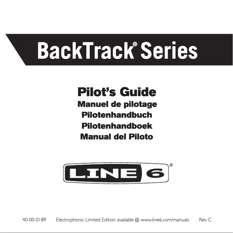 Image de la première page du manuel de l'appareil BackTrack