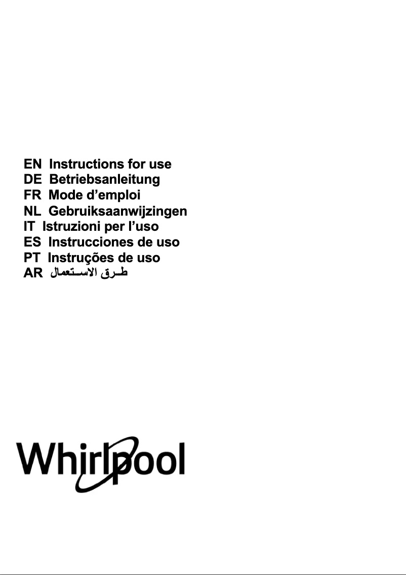 Página 1 del manual Manual de instrucciones Whirlpool WHBS 95 LM X