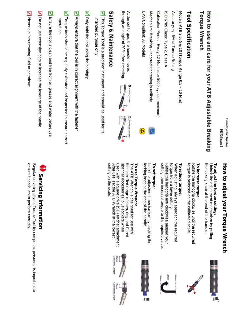 Image de la première page du manuel de l'appareil ATB 10