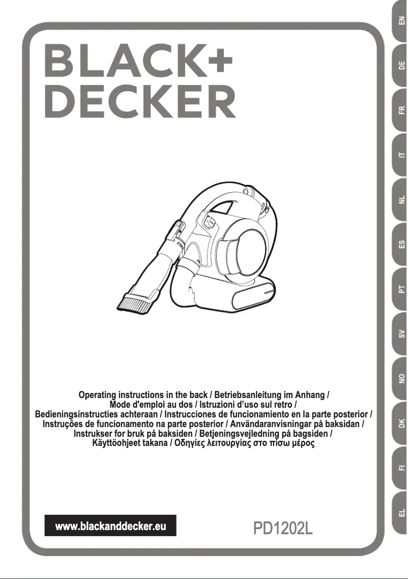 Page 1 de la notice Manuel utilisateur Black & Decker PD1202L
