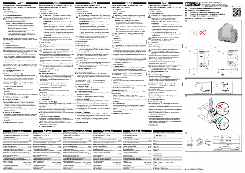 Image de la première page du manuel de l'appareil FLT-SEC-P-T1-N/PE-350/100-FM