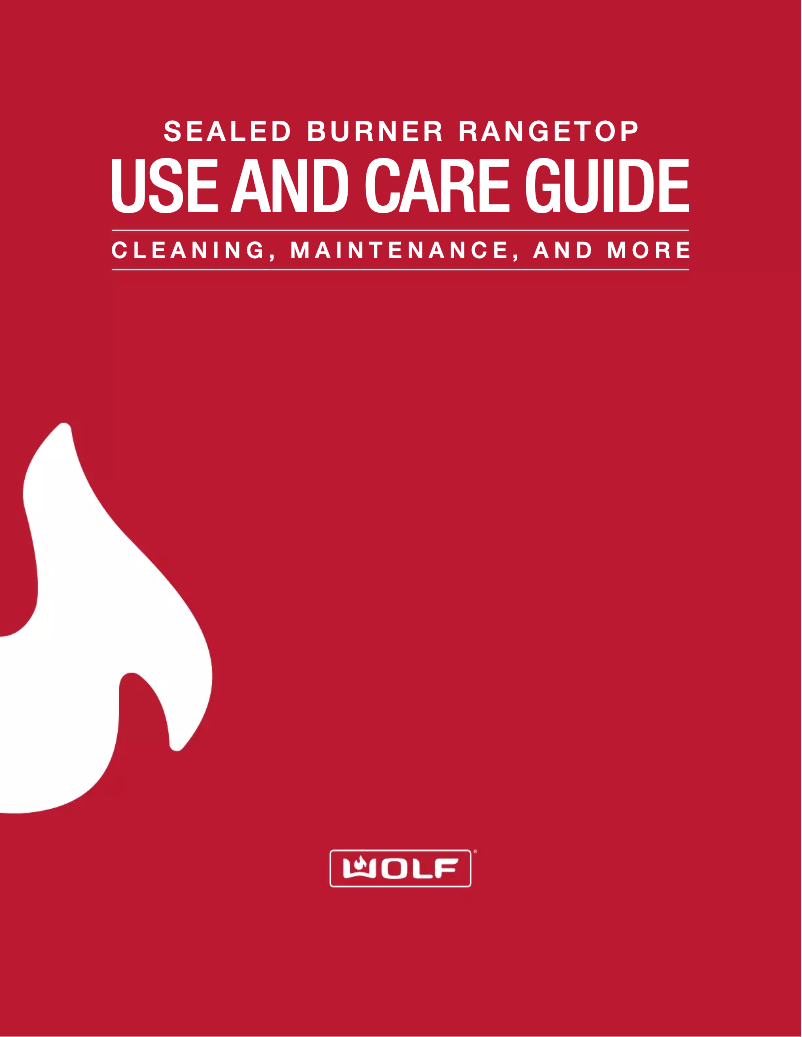 Page 1 de la notice Manuel d'utilisation et d'entretien Wolf SRT484W