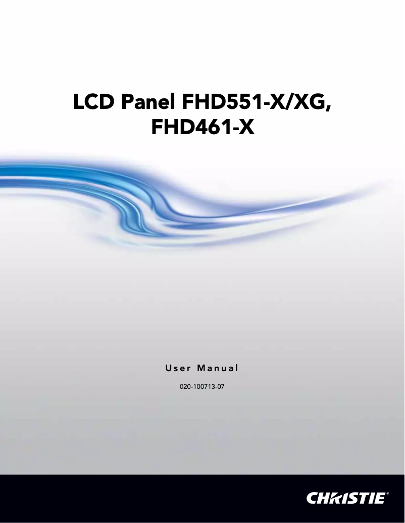 Page 1 de la notice Manuel utilisateur Christie FHD551-X