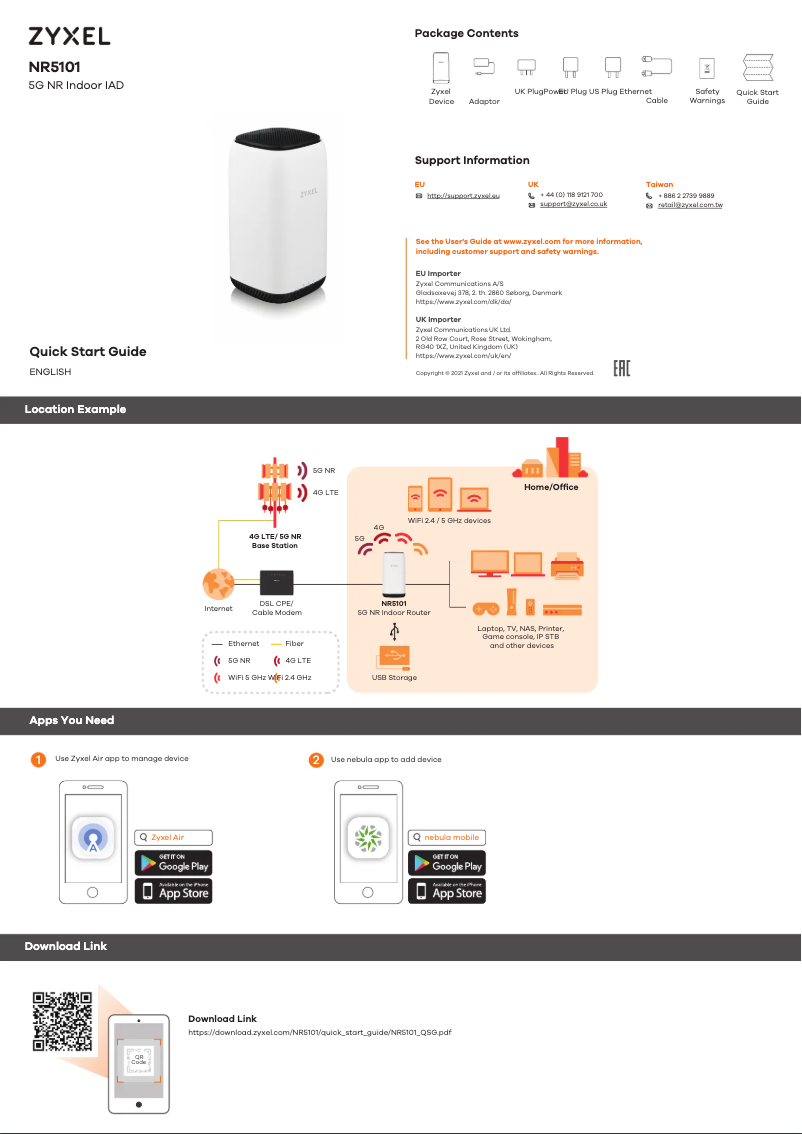 Página 1 del manual Guía de inicio rápido ZyXEL Nebula NR5101