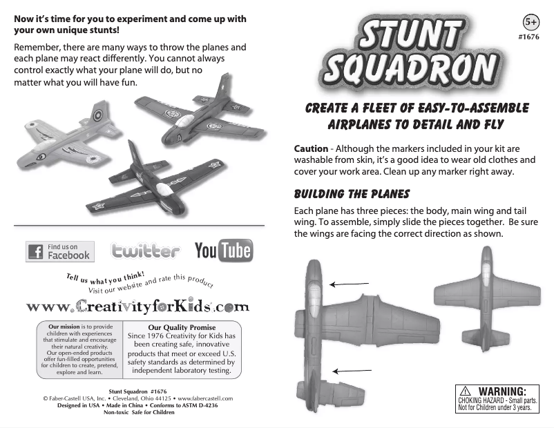 Page 1 de la notice Manuel utilisateur Faber-Castell Stunt Squadron
