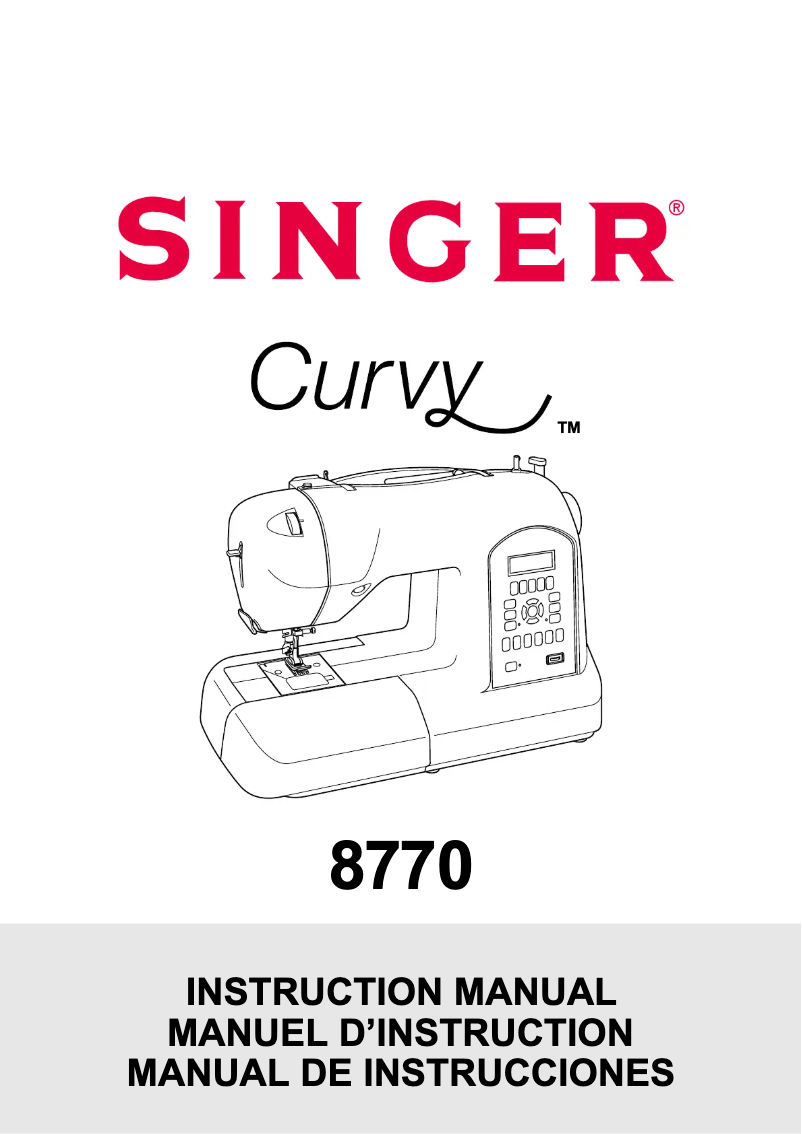 Page n°1 - Manuel utilisateur Singer 8770