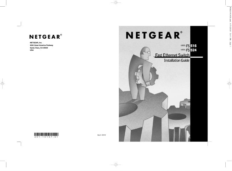 Page n°1 - Guide d'installation Netgear FS524