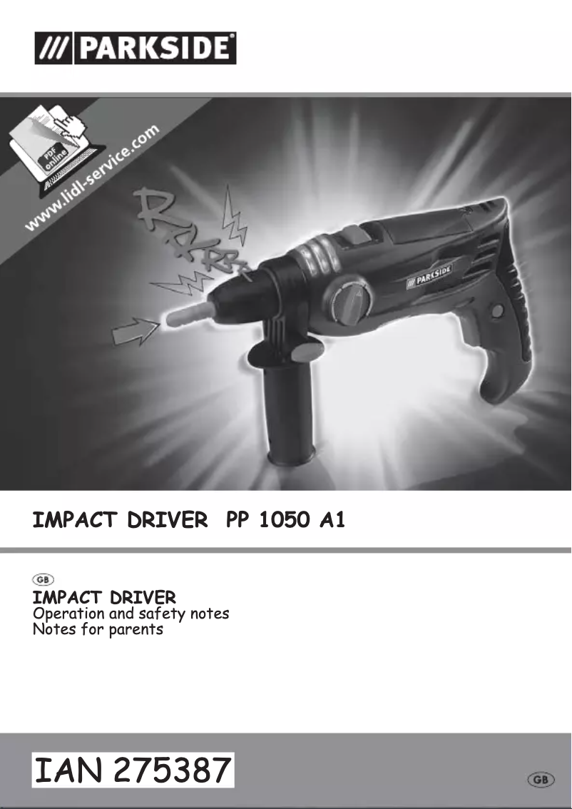 Image de la première page du manuel de l'appareil PP 1050 A1