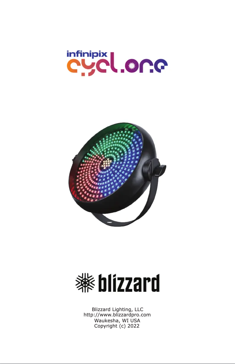 Image de la première page du manuel de l'appareil InfiniPix Cyclone