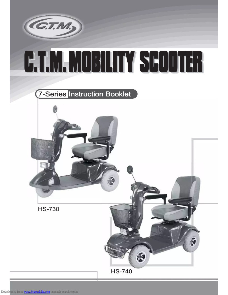 Page n°1 - Manuel utilisateur C.T.M. HS-740