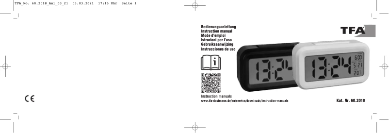 Page 1 de la notice Manuel utilisateur TFA Lumio 60.2018.01
