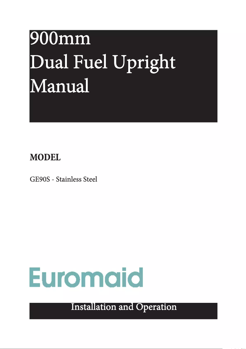 Página 1 del manual Manual de usuario Euromaid GE90S