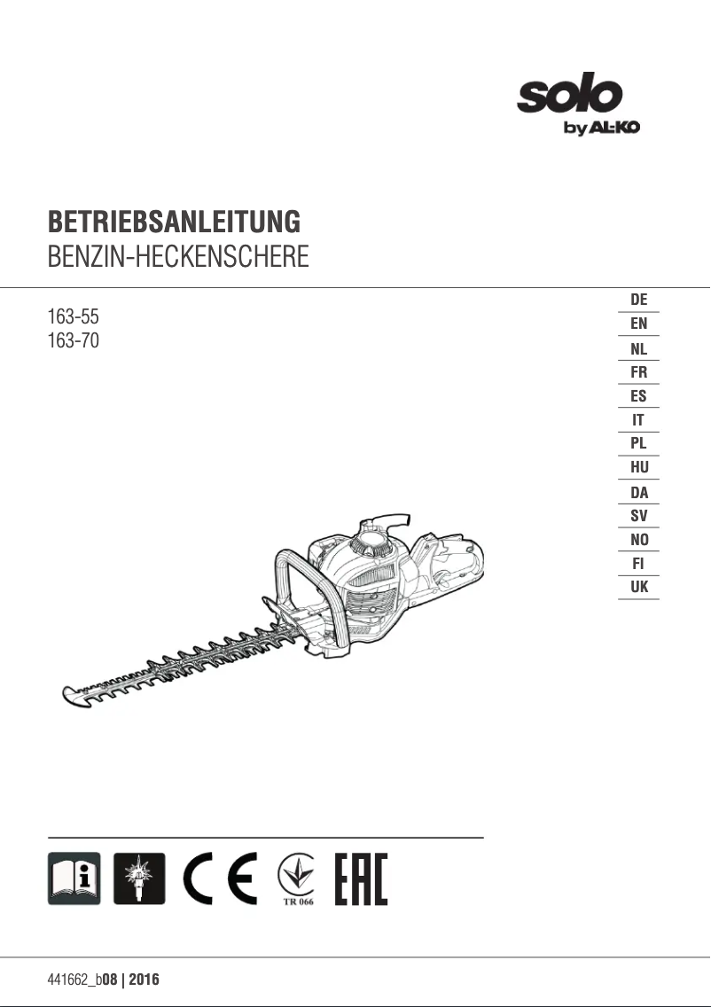 Page n°1 - Manuel utilisateur AL-KO Solo 163-70
