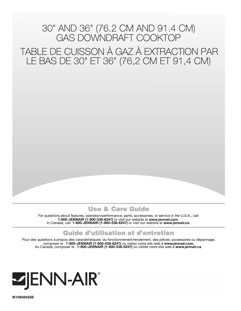 Page n°1 - Manuel utilisateur JennAir JGD3536GS
