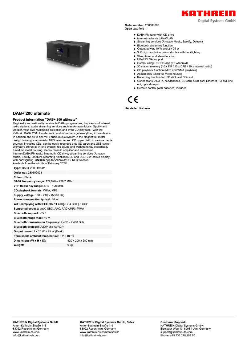 Página 1 del manual Manual de usuario Kathrein DAB+ 200 ultimate