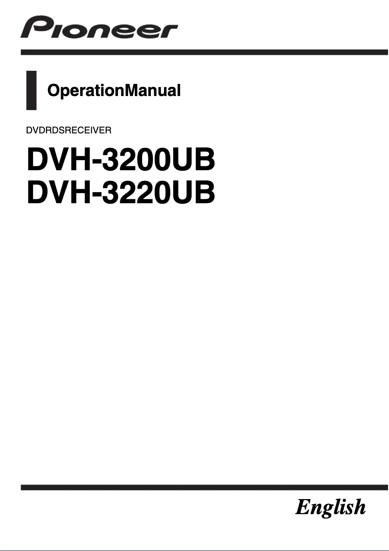 Page 1 of the manual User Manual Pioneer DVH-3220UB