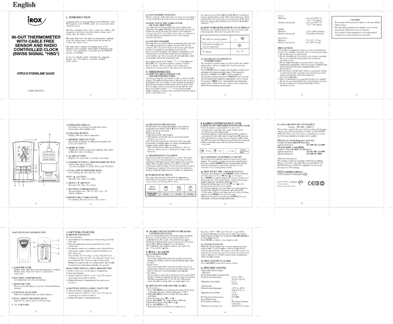 Page n°1 - Manuel utilisateur Irox HTR219