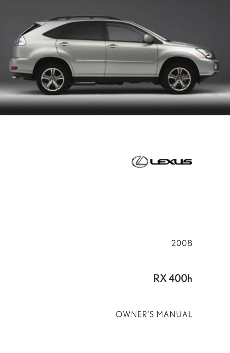 Página 1 del manual Manual de usuario Lexus RX 400h (2008)