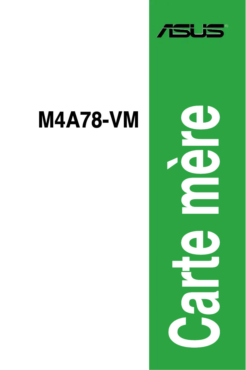 Page 1 of the manual User Manual Asus M4A78