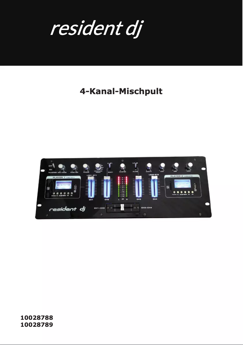 Page n°1 - Manuel utilisateur Resident DJ DJ405USB-BK