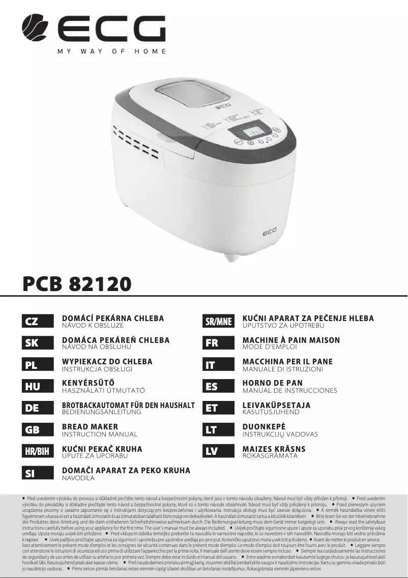 Page 1 of the manual User Manual ECG PCB 82120