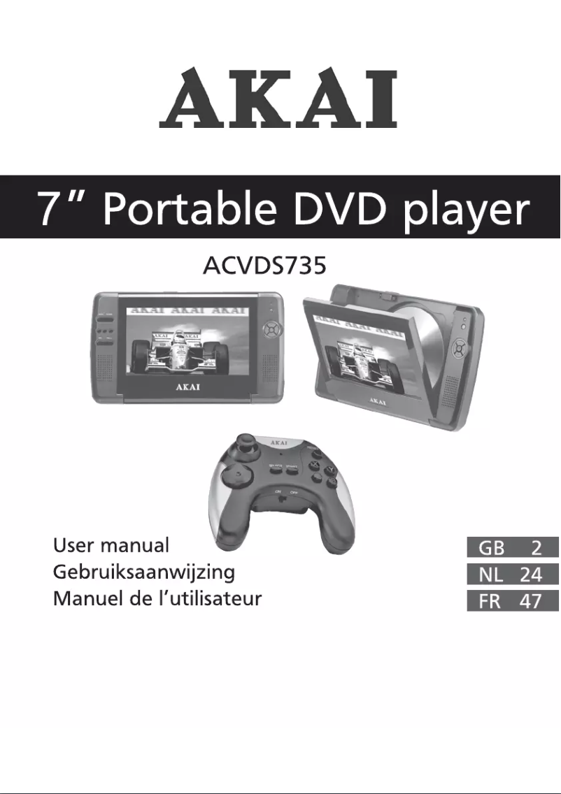 Page n°1 - Manuel utilisateur AKAI ACVDS735T