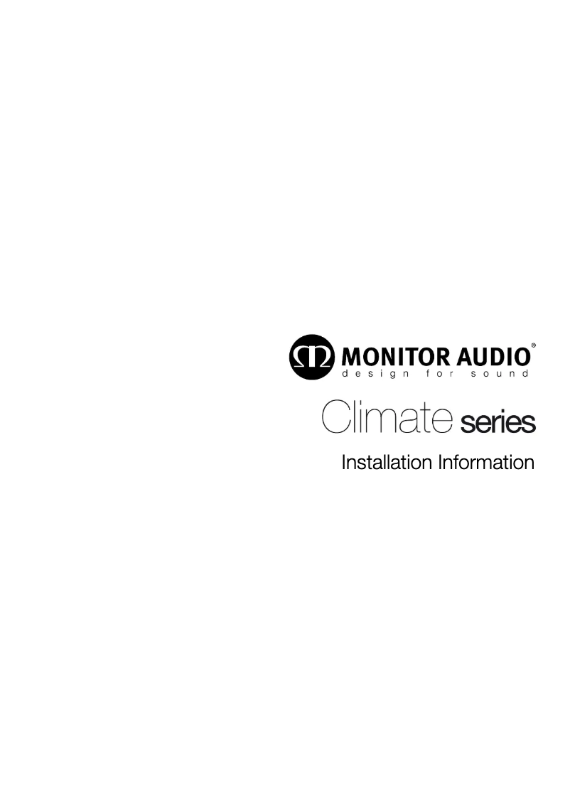 Page n°1 - Manuel utilisateur Monitor Audio Climate 60-T2