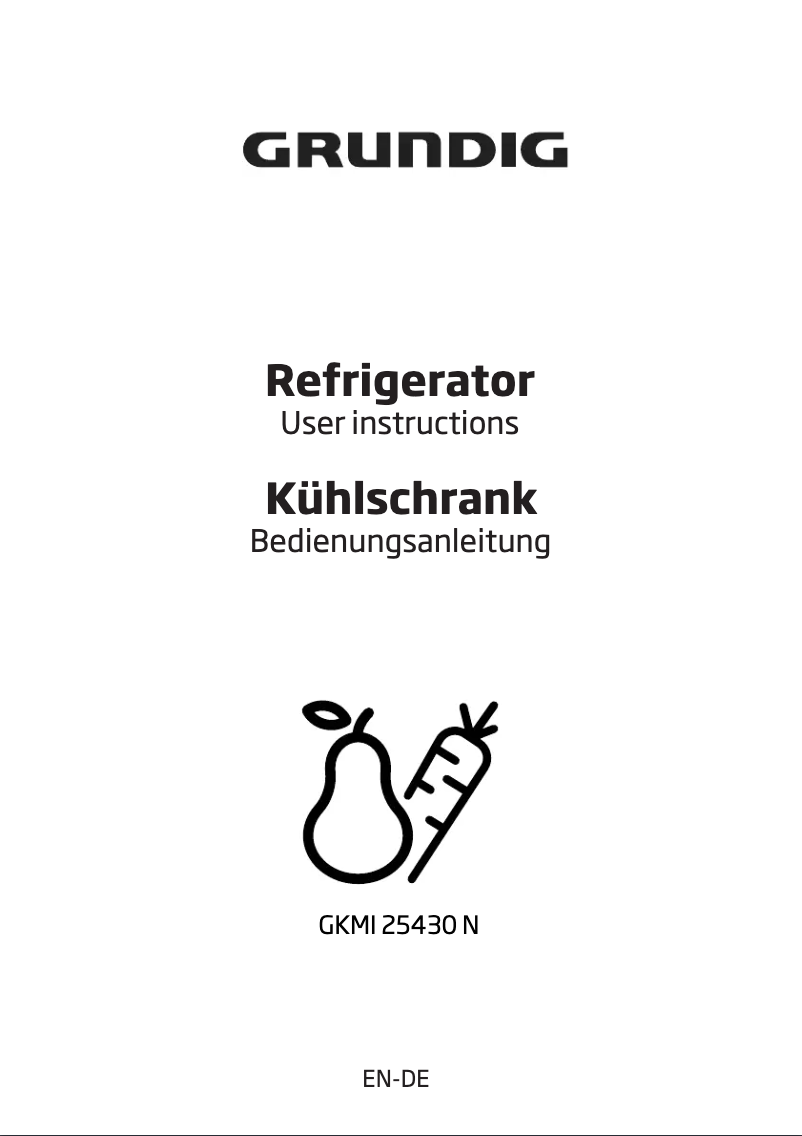 Page 1 de la notice Manuel utilisateur Grundig GKMI 25430 N