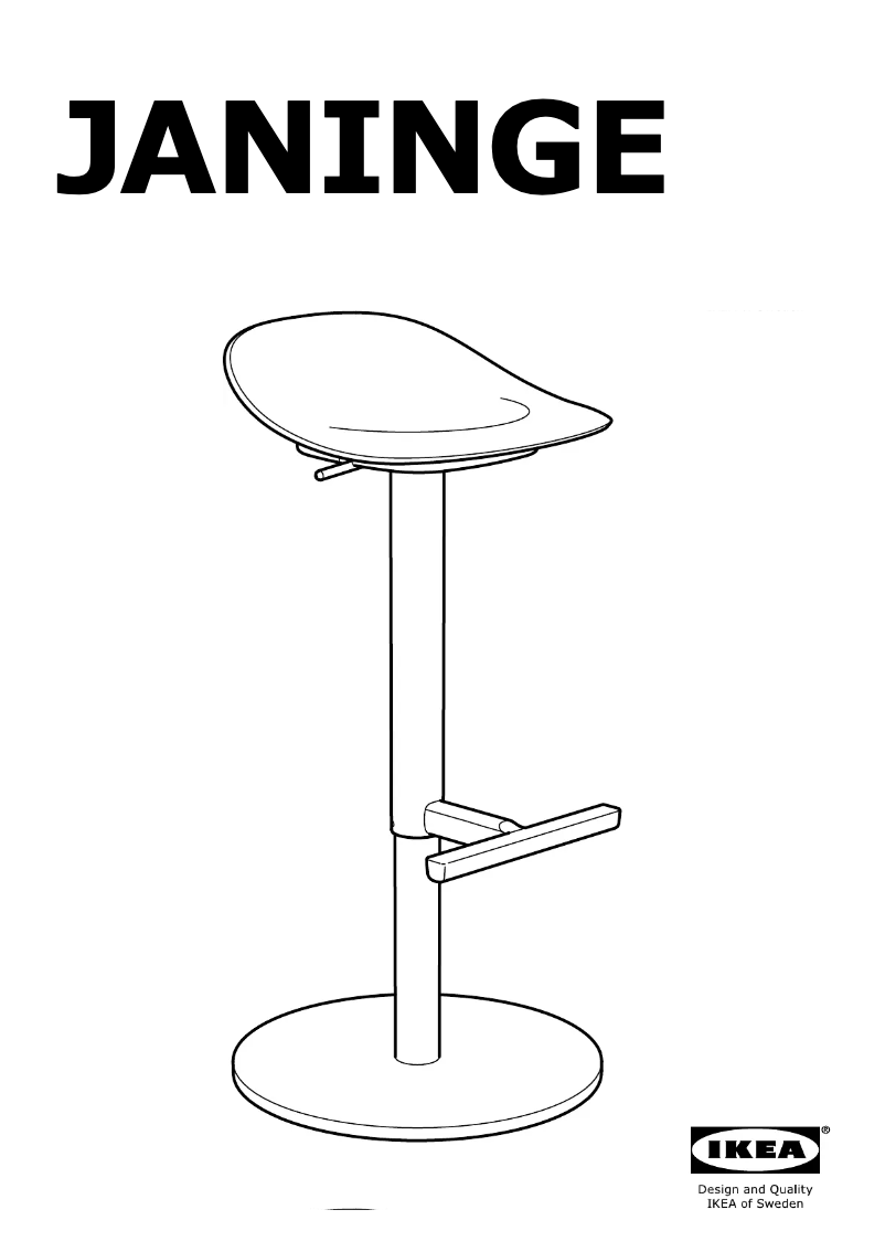 Page 1 de la notice Instructions / montage Ikea JANINGE