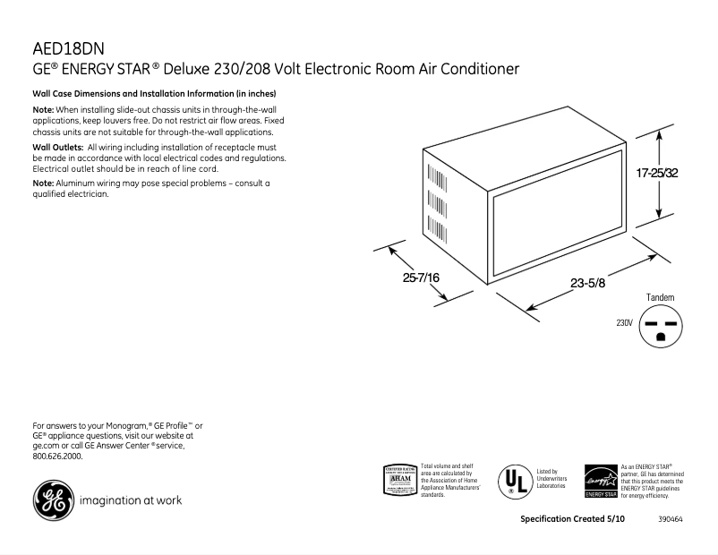 Image de la première page du manuel de l'appareil AED18DN