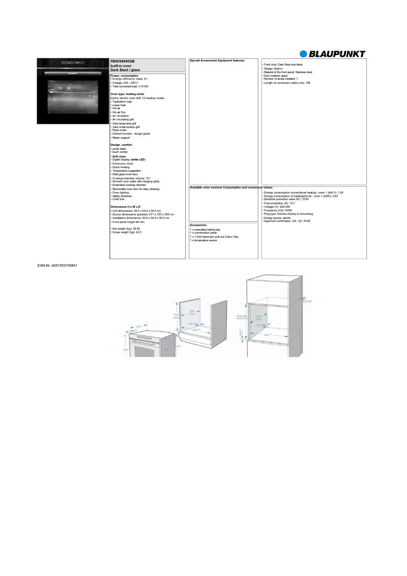 Image de la première page du manuel de l'appareil 5B90S8990GB