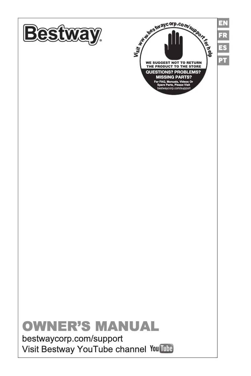 Page 1 de la notice Manuel utilisateur Bestway H2OGO! 53302