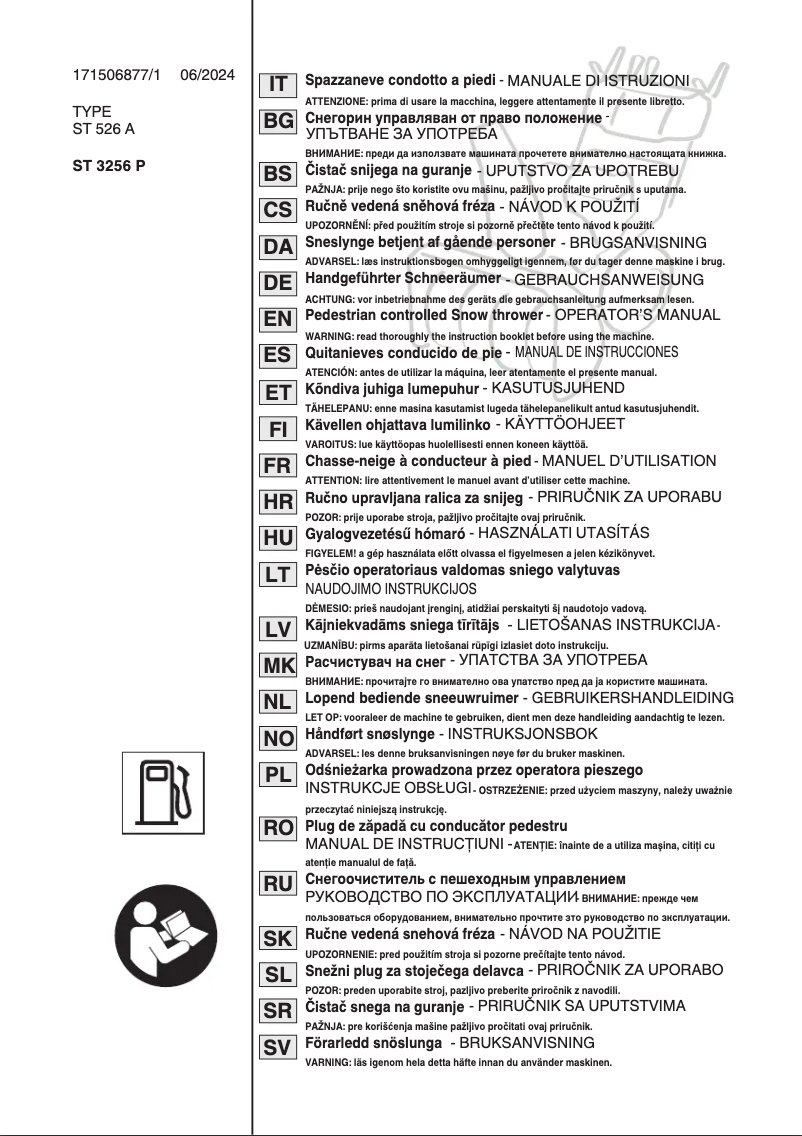 Page 1 de la notice Manuel utilisateur Stiga ST 3256 P