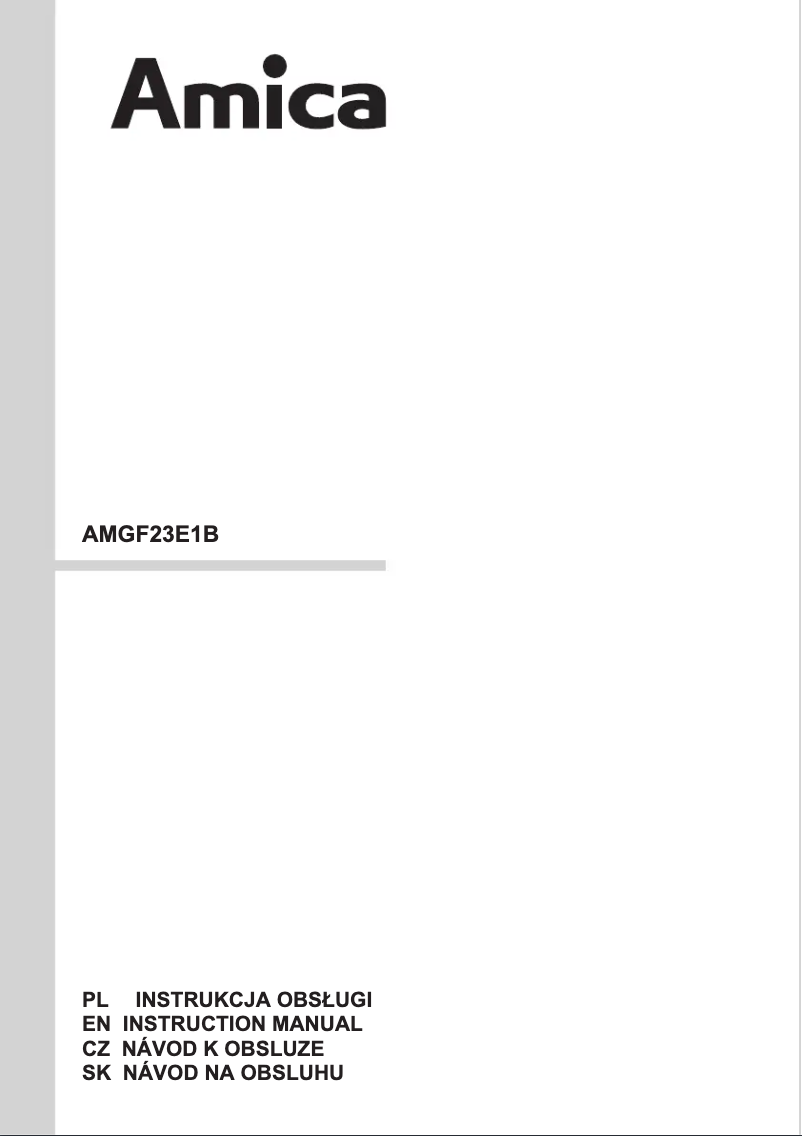 Page n°1 - Manuel utilisateur Amica AMGF23E1B