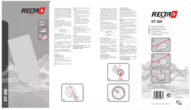 Imagen de la primera página del manual del dispositivo DT-220