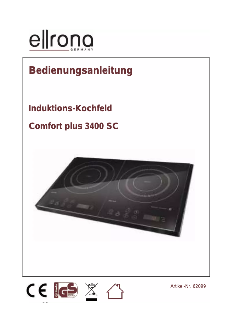 Page n°1 - Manuel utilisateur Ellrona Comfort Plus 3400 SC