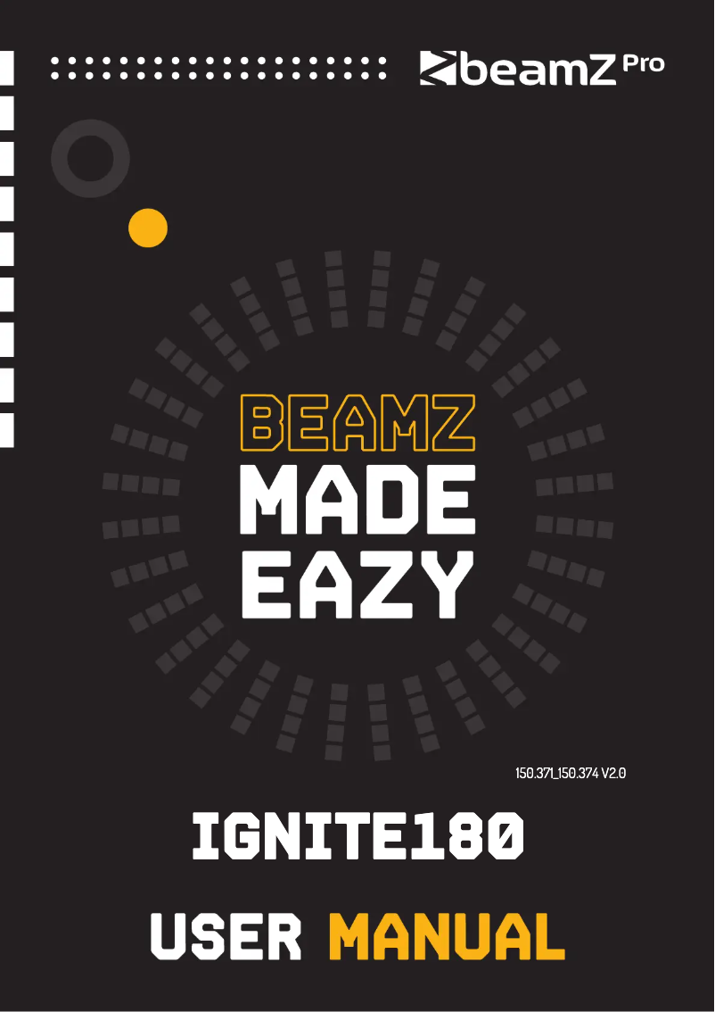 Page n°1 - Manuel utilisateur BeamZ IGNITE180