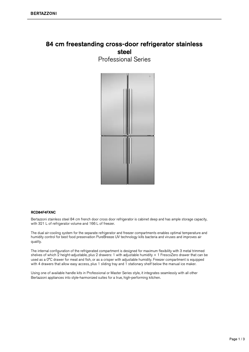 Image de la première page du manuel de l'appareil RCD84F4FXNC