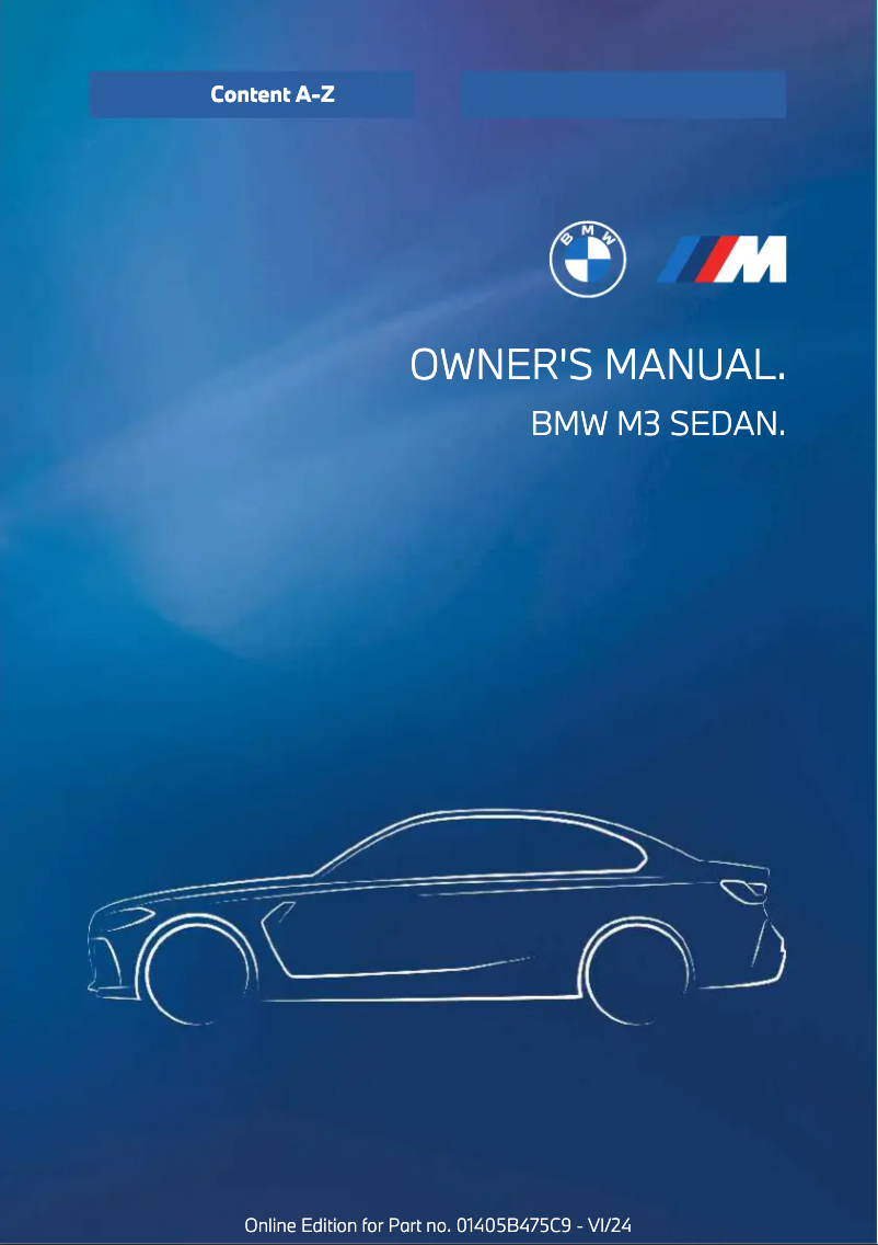 Page 1 de la notice Manuel utilisateur BMW M3 (2025)