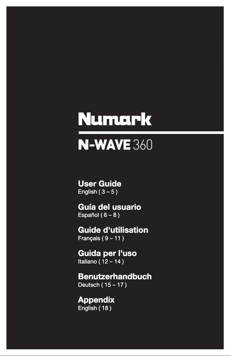 Page 1 of the manual User Manual Numark N-Wave 360