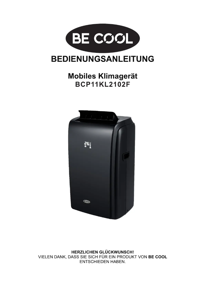 Page n°1 - Manuel utilisateur Be Cool BCP11KL2102F