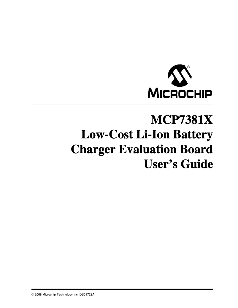 Imagen de la primera página del manual del dispositivo MCP73812
