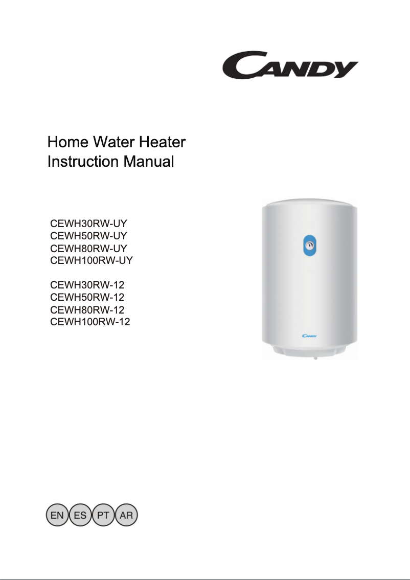 Page 1 de la notice Manuel utilisateur Candy CEWH30RW-UY