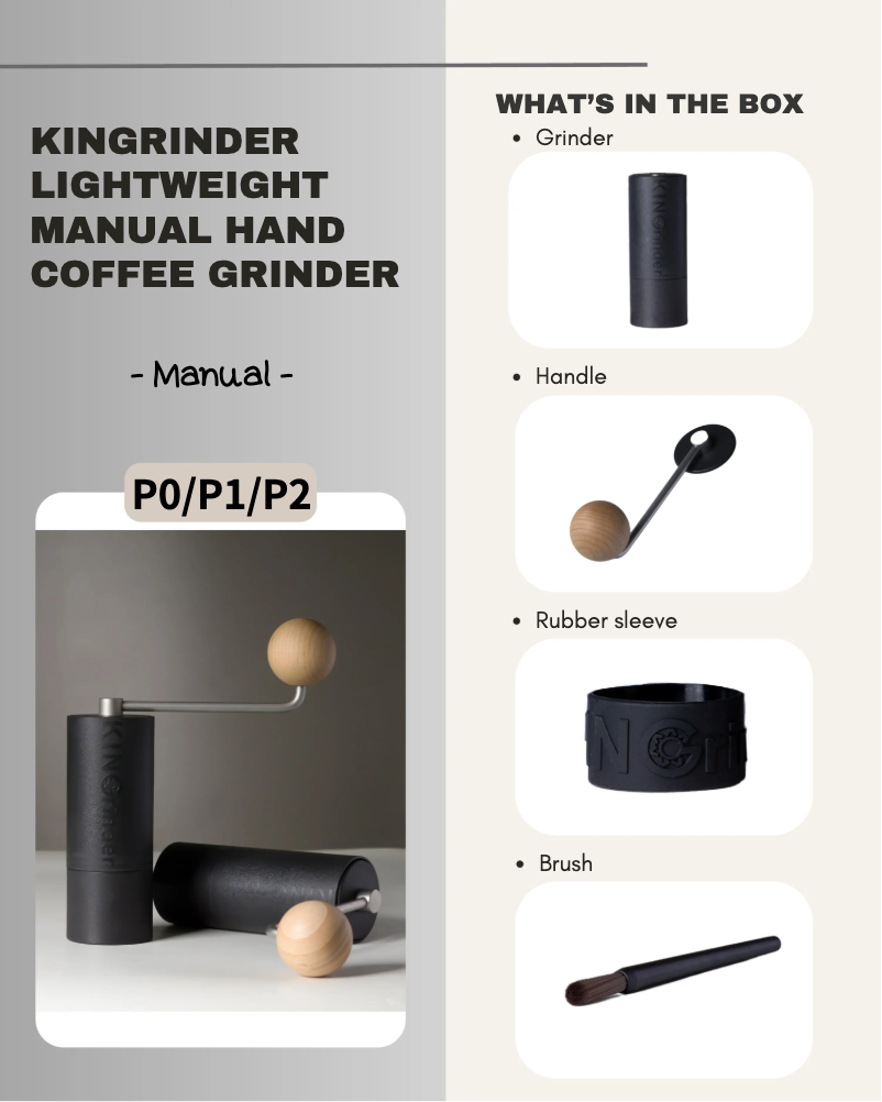 Page 1 de la notice Manuel utilisateur KINGrinder P0