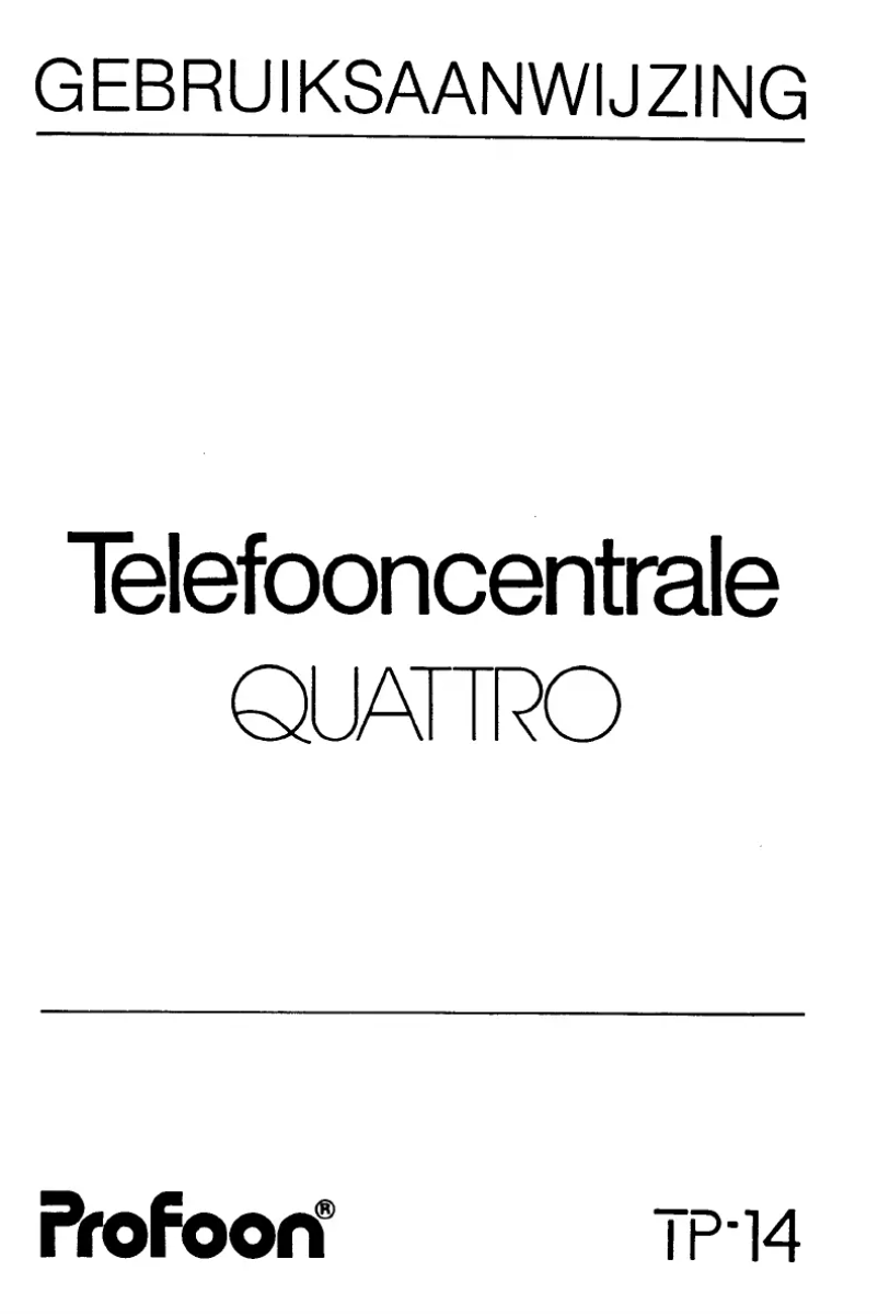 Page 1 de la notice Manuel utilisateur Profoon TP-14