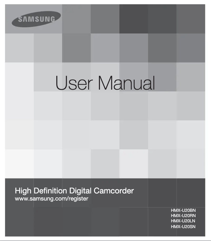 Página 1 del manual Manual de usuario Samsung HMX-U20LN