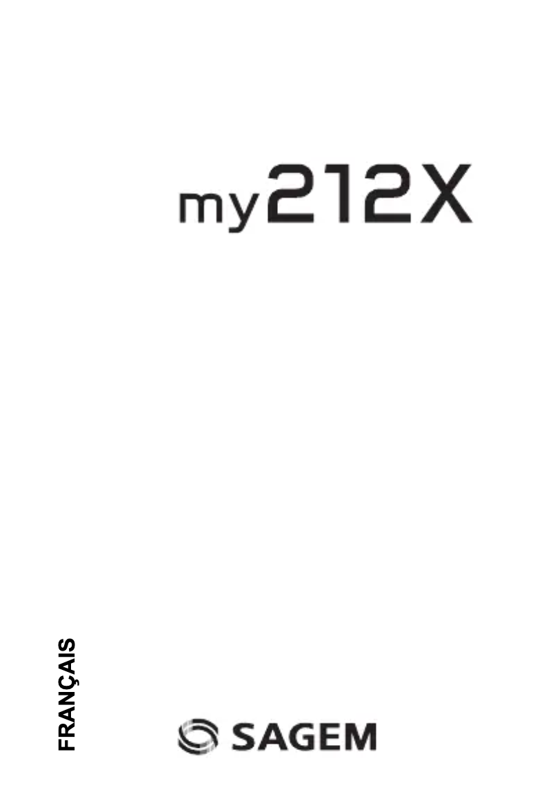 Page 1 de la notice Manuel utilisateur Sagem my212x